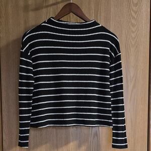 Anthropologie Sunday In Brooklyn Waffle Knit Striped Top